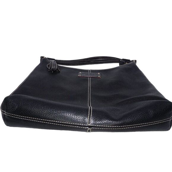Kate Spade Black Pebbled Leather Bag with Tassel Keychain Accent - Picture 5 of 11
